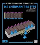 T-48 Connected Assembly Movable Crawler Set for 1 / 35M4 Shaman (Made by 3D Printer) Detail Up Parts [RFM3030]