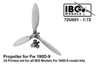 Propeller for 1/72 Fw190D-9 / 3D Print for IBG (72U051) Detail-Up Parts [PBU7251]