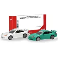 1/87迷你套件保时捷911 GT3(996)2台SET(白色/绿色)[HE014083]