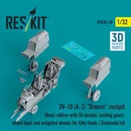 1 / 32OV-10A / C Cockpit w/3D Interior Decal & Landing Gear Set (for Kitty Hawk) Detail-Up Parts [RSKU32-0060]