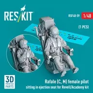 1/48 Rafale C/M Female Pilot w / Ejection Seat (for Level Academy) Garage Kit [RSKF48-0059]