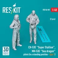 1/48 CH-53E/MH-53E Pilot Standing Posture 1 (2 Pieces) Garage Kit [RSKF48-0080]