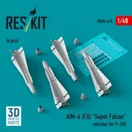 1/48 AIM-4F/G Super Falcon Air-to-air Missile (4 Pieces) Detail-Up Parts [RSK48-0476]