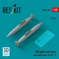 1/48 FB-111 600 Gallon Tank w / Pylon (2 Pieces) Detail-Up Parts [RSKU48-0438]