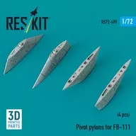 1/72 FB-111 Inner Pylon (4 Pieces) Detail-Up Parts [RSK72-0499]