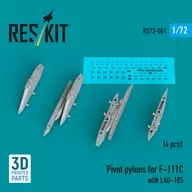 1/72 F-111C Inner Pylon w/LAU-105 Launcher (4 Pieces) Detail-Up Parts [RSK72-0501]