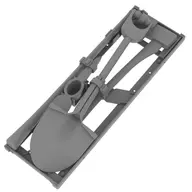 1/35 WWII アメリカ パイオニアツールブラケット(OVMラック) 後期型(2個入) ディティールアップパーツ [HDM35248]