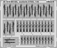 1/48 MH-60L Cargo Room Seat Belt (Stainless Steel) (for ICM) Etched Parts [EDU491518]