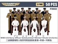 1/700 WW.II美國海軍軍官(各種校服)(50具裝)3D打印機製車庫套件[TRFP70032]