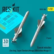 1/32 Exose Anti-Ship Missile (2 Pieces) Detail Up Parts [RSK32-0506]