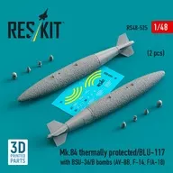 1/48 Mk. 84/BLU-117 2000 lb Bomb w/BSU-36/B Fin (Navy Type) (2 Pieces) Detail-Up Parts [RSK48-0525]