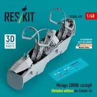 1/48 Mirage 2000B Cockpit w / three dimensional instrument panel and console (for Kinetic) Detail-up parts [RSKU48-0459]