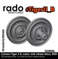 1/35 WWII ドイツ キングタイガー 初期/中期タイプ転輪セット(ライフィールドモデル用) ディティールアップパーツ [RDM35S61]