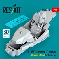 1/48 F-35A コックピット w/立体計器盤・コンソール (タミヤ用) ディティールアップパーツ [RSKU48-0498]