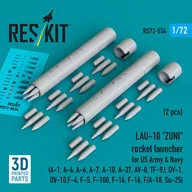 1/72 LAU-10 ズーニー 4連装ロケット弾 ポッド (2個入) ディティールアップパーツ [RSK72-0534]