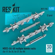 1/72 現用ロシア空軍 MBD3-U6-68 爆弾架 (2個入) ディティールアップパーツ [RSK72-0556]