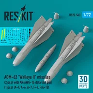 1/72 AGM-62 ”ウォールアイII” 誘導滑空爆弾 (2個入) w/AN/AWG-16 データリンクポッド ディティールアップパーツ [RSK72-0563]