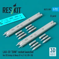 1/72 LAU-33 ズーニー 2連装ロケット弾ポッド (2個入) ディティールアップパーツ [RSK72-0599]
