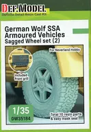 1/35 現用 ドイツ ウルフSSA 自重変形タイヤセット(2) フロントグリル/ブレーキ付(ネバーランドホビー用) ディティールアップパーツ [DW35184]