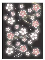 Character Victor Card Sleeve Japanese Pattern Cherry / Black