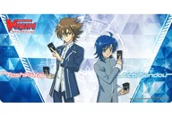 CARDFIGHT!! Vanguard Rubber Play Mat Sendou Aichi / Kai Toshiki Vanguard Trio Fight in C - laboratory TCG FESTIVAL2018 Participation Prize