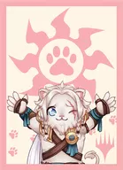 MTG Chibi Collection Deck Protector Ajani Lion Hug Magic [Little Collection] Deck Protector Sleeve Ajani