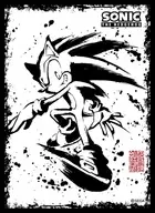 Character Duct Sleeve SONIC THE HEDGEHOG 『 Sumie Supersonic Hedgehog 』 Sonic [EN-1135]