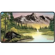 Ultra Pro Bob Ross : Mountain Retreat & Mighty Mountain Lake Tabletop Accessories Ultra Pro Bob Ross "Mountain Retreat" Black Stitched Play Mat