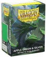 ドラゴンシールド マットデュアル スリーブ スタンダードサイズ アップルグリーン＆シルバー