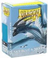 ドラゴンシールド マットデュアル スリーブ スタンダードサイズ スカイブルー＆シルバー