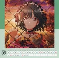 三船栞子 2025・2026年9月 カレンダーカード 「CD ラブライブ!虹ヶ咲学園スクールアイドル同好会 NIJIGAKU Monthly Songs 9月度シングル『酸欠』」 期間限定封入特典