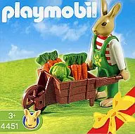 Easter Bunny Pushing a Wheelbarrow "playmobil playmobile" 4451