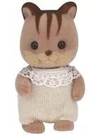 Baby Walnut Squirrel (Dress : beige) "Sylvanian Families"