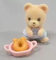 4. Bear baby and bear doughnut basket "Sylvanian Families Baby Collection, Baby Sweets Series"