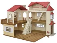 A Large House with a Red Roof - Attic is a Secret Room - "Sylvanian Families"