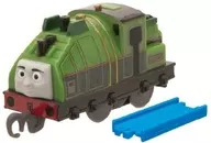 Gator (with connecting parts) + Straight Rail "Capsule Plarail Kikansha Thomas Tomodachi Zukan Mainland and Friends of the World"