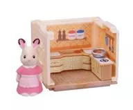 Kitchen and Chocolat Rabbit Mother (Terri) "Sylvanian Families Mori no Wonderful Room 4"