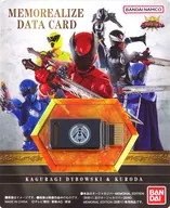 MEMOREALIZE DATA CARD カグラギ, Debowski & kuroda set "King's Sentai King Auger" Premium Bandai Limited