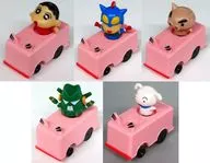 All 5 types set "CRAYON Shinchan Kuruttomagaru Zenmai Kindergarten bus" Sukiya Sukisuki set Order bonus