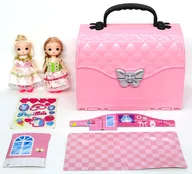 バッグ型ドールハウスセット パピヨン ピンク