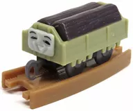 顔付貨車A+曲線レール 「カプセルプラレール きかんしゃトーマス がんばる! はたらくきかんしゃたち編」