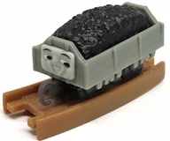 顔付貨車B+曲線レール 「カプセルプラレール きかんしゃトーマス がんばる! はたらくきかんしゃたち編」