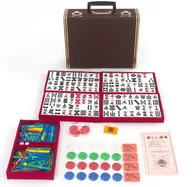 [現状品] 麻雀牌 天和 背面：青(カラー点棒付)