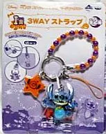 Stitch (Purple x Orange) 3-way Strap "Ichiban KUJI Stitch ~ Halloween Version 2010 ~" I Prize