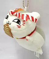 Nyanko-sensei (Ikayaki) Plush toy attached to bag - Going to festival day - "Natsume's BOOK of FRIENDS"