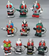 10-Type Set "Kamen Rider Soft Vinyl Key Holder"