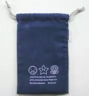 Champiñones, estrellas y flores (azul) Kinchaku "Super Mario" Club Nintendo puntos de intercambio