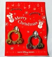 Mickey Mouse Original Key Chain (Pair Set) "Disney Christmas 2007" After 6 "Pair Passport Purchase benefits