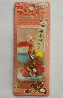 Rilakkuma & Kiiroitori Charm Strap "Rilakkuma ~ Tararan with Spiced Cod Roe ~" Fukuoka Only