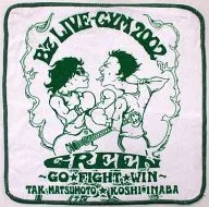 B'z face towel "B'z LIVE-GYM 2002 GREEN ～ GO ★ FIGHT ★ WIN ～"